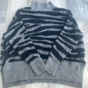 Oversized Zebra Print Sweater